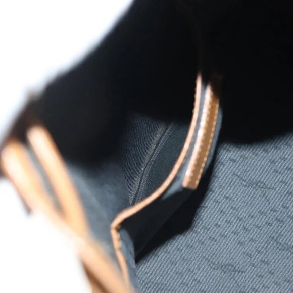 SAINT LAURENT Shoulder Bag PVC Canvas Black Gold Auth 141268 - Picture 11 of 16